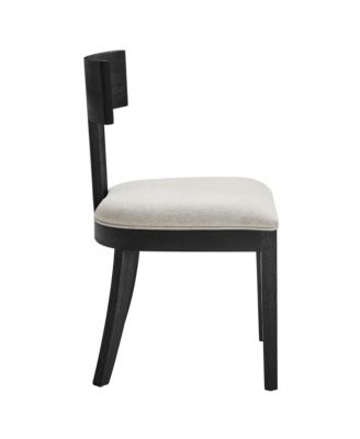 Peregrine Wood and Fabric Upholstered Dining Chairs, Set of 2