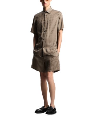 Zig Zag Jacquard Short Sleeve Shirt