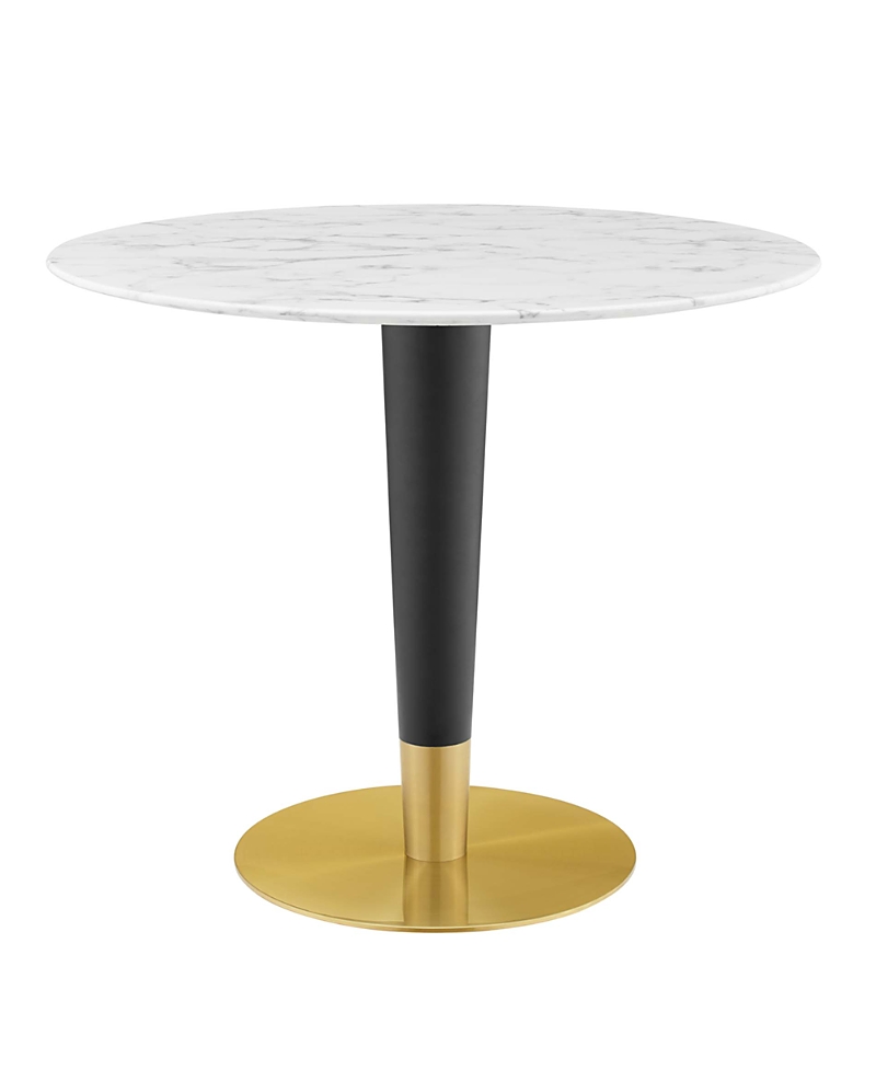 Modway Zinque 36 Artificial Marble Dining Table In Multi