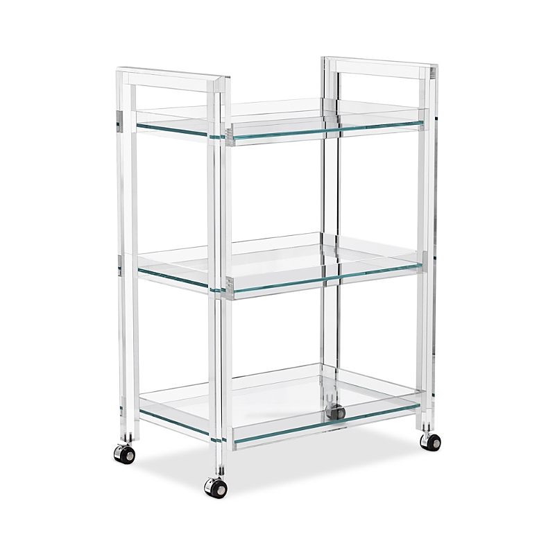 Interlude Home Ava Bar Cart In Transparent