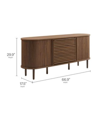 Harlan 67" Fluted Oval Sideboard Cabinet