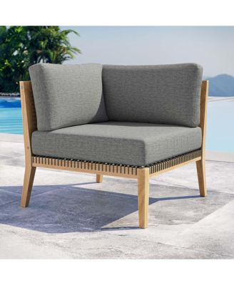 Clearwater Outdoor Patio Teak Wood Corner Chair