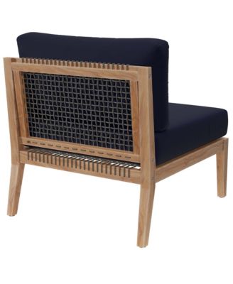 Clearwater Outdoor Patio Teak Wood Armless Chair
