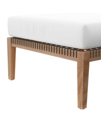 Clearwater Outdoor Patio Teak Wood Ottoman
