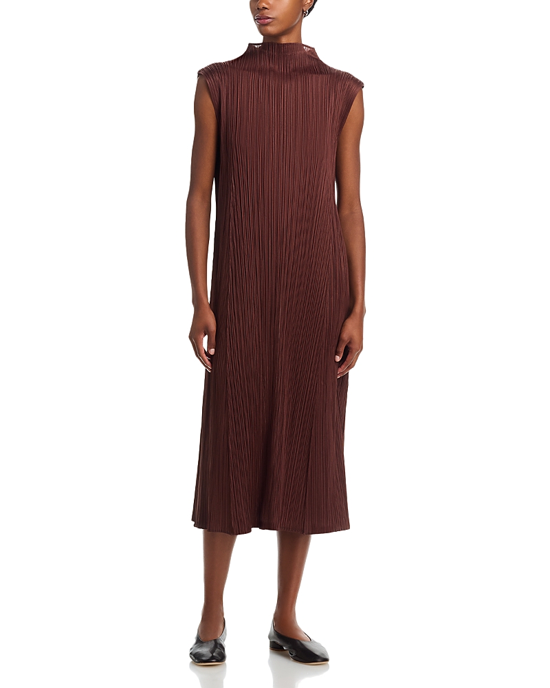 Issey Miyake Monthly Colors November Dress In Brown