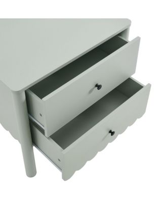 Emmeline Scalloped 2-Drawer Nightstand