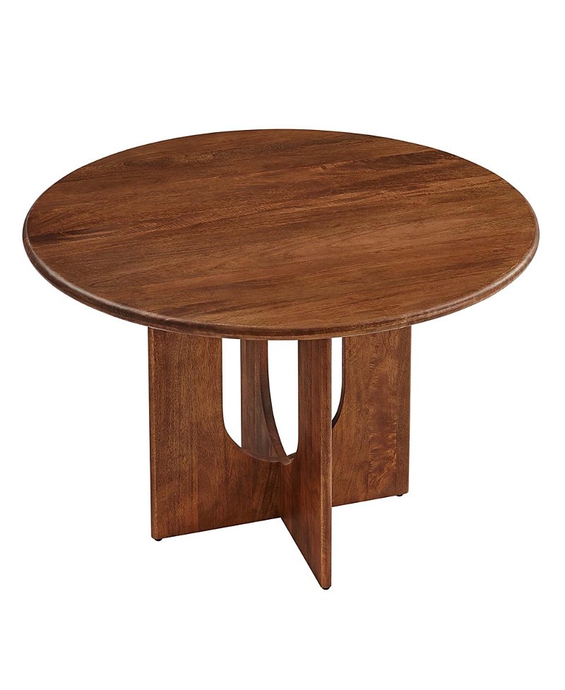 Modway Rivian Round 48 Wood Dining Table In Brown