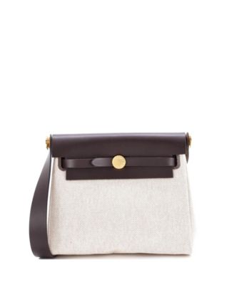 20 Herbag Zip Toile and Leather