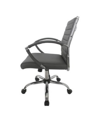 Tioga 37-inch Faux Leather Height Adjustable Swivel Office Chair