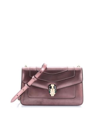 Small Serpenti Forever Shoulder Bag Metallic Leather