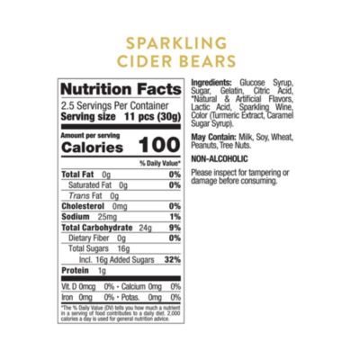 Sparkling Cider Bears Candy Cubes, Set of 4