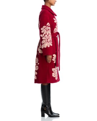 Bold Flowers Fleece Coat