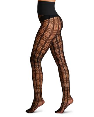 Plaid Net Tights