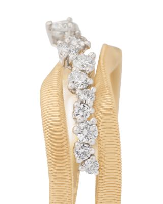 18K Yellow Gold Marrakech Diamond Three Strand Crossover Ring