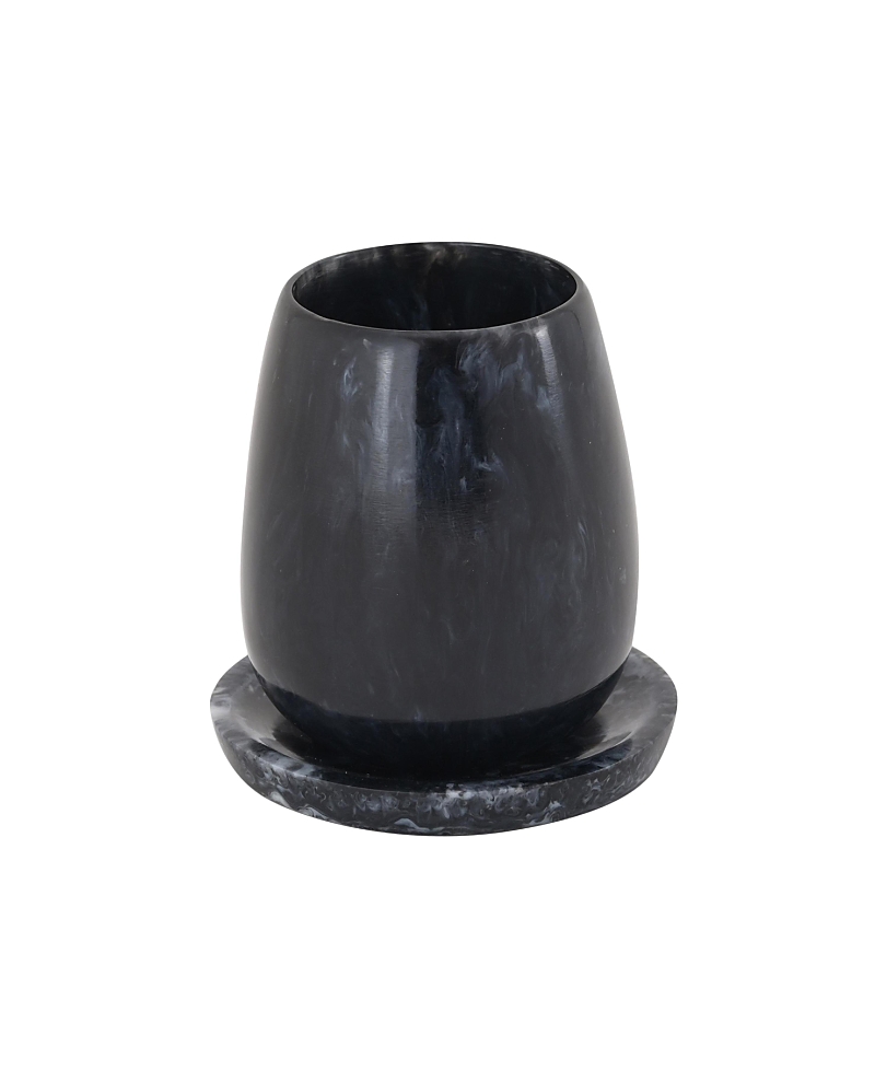 Tov Furniture Rounded Swirl Resin Kiddush Cup In Black
