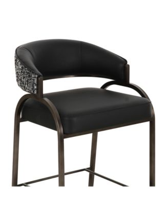  Tatum Faux Leather 2-Tone Counter Stool