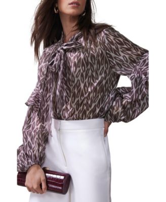 Women's Leaf Print Blouse