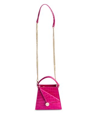 Kandi Croc Embossed Leather Handbag