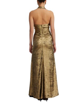 Lame Halter Gown