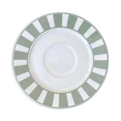 Essentials Cup and Saucer, Green, Set of 4