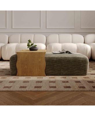 Spencer Performance Basketweave Ottoman with Bridge Table