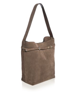 The Belted Suede Satchel Bag