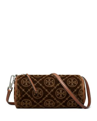 T Monogram Flocked Cylinder Bag