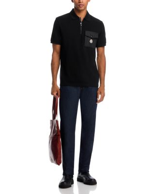 Quarter Zip Pocket Polo Shirt