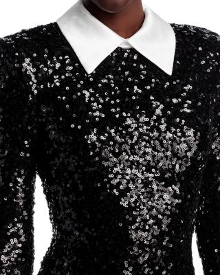 Collared Sequin Dress