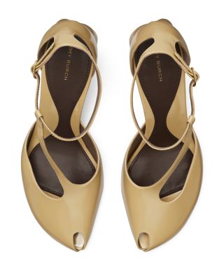 Women's Peep Toe T Strap Pumps