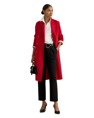 Double Breasted Wool Blend Coat