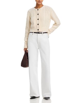 The Cable Knit Cashmere Cardigan Sweater 