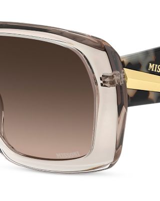 Gradient Rectangular Sunglasses, 55mm