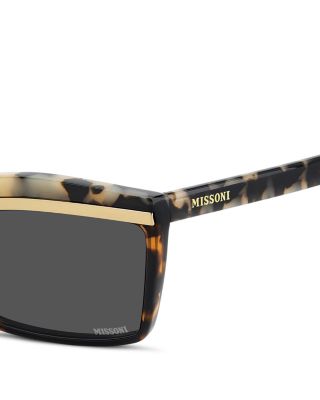 Solid Rectangular Sunglasses, 63mm