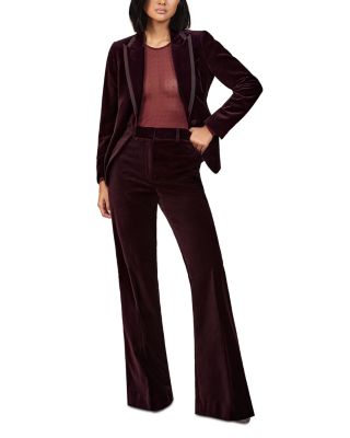 Petite Elia Velvet Flare Trousers