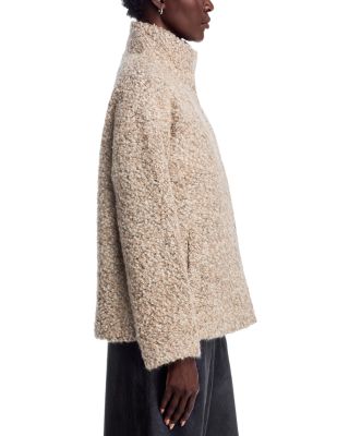 High Collar Alpaca Wool Blend Coat