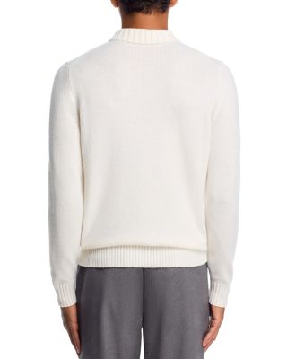 Split Mock Neck Cashmere Sweater