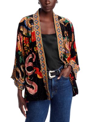 Merhawi Textured Velvet Kimono