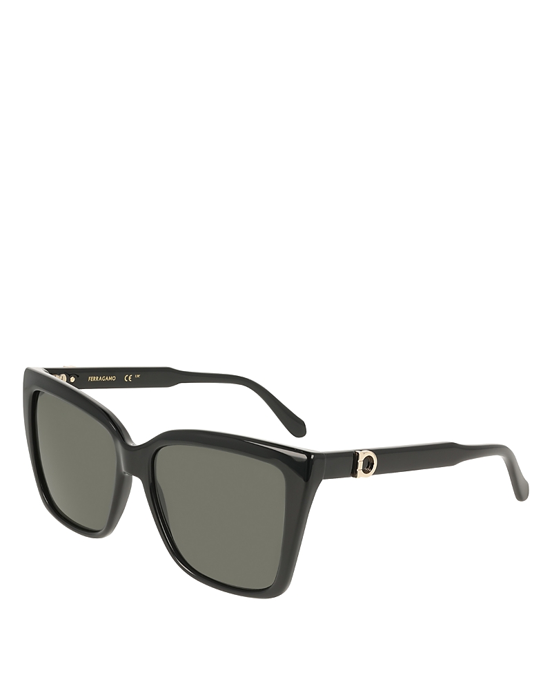 Ferragamo Solid Square Sunglasses, 57mm