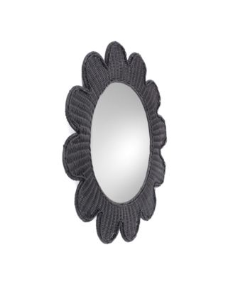 Coralie Rattan Round Mirror