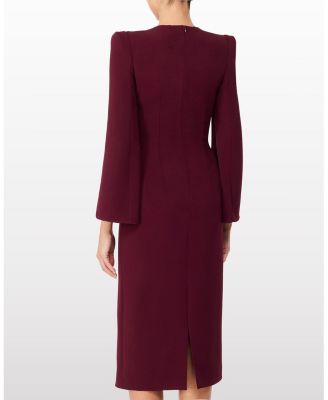 Love Bow Split-Sleeve Midi Dress