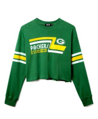  Women's NFL Green Bay Packers Retro Crop Fleece