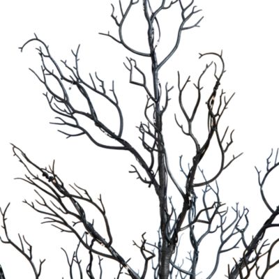 4' Pre-Lit Halloween Minimalist Twig Artificial Fall Tree with 160 Orange & Purple LED Lights