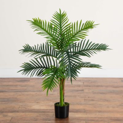 3&#39; UV Resistant Artificial Double Robellini Palm Tree (Indoor/Outdoor)