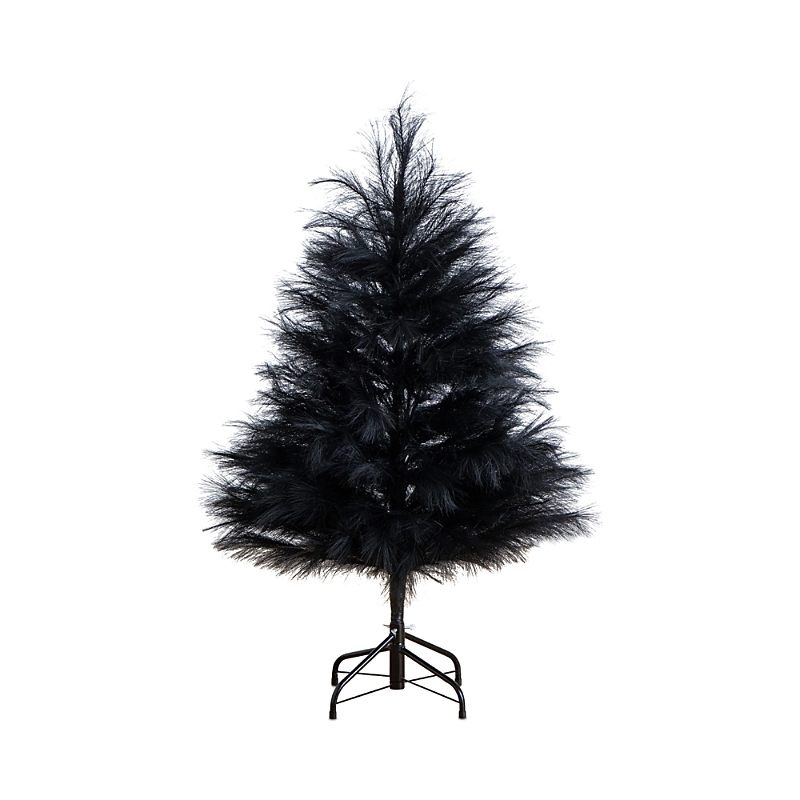 Nearly Natural Halloween Pampas Indoor Artificial Tree In Black
