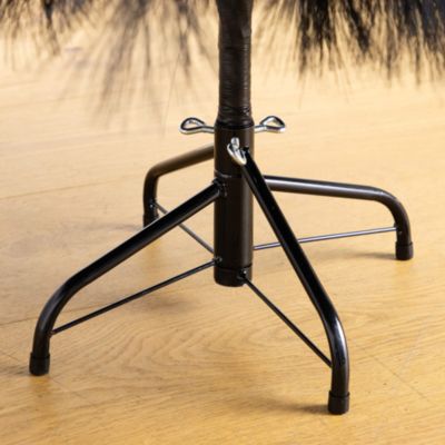 6' Artificial Halloween Black Pampas Grass Christmas Tree