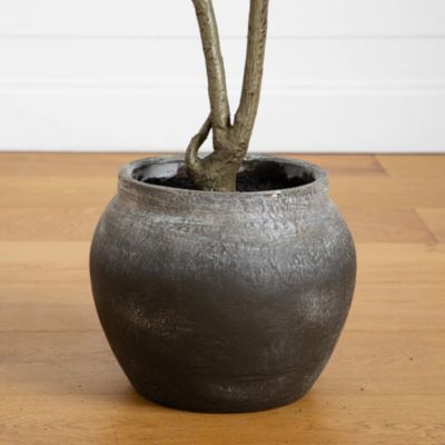 4&#39; Artificial Audrey Ficus Tree in Rustic Decorative Planter