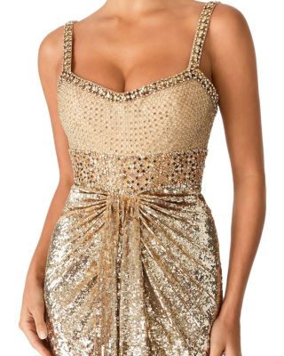  Only You Embellished Draped Maxi Dress