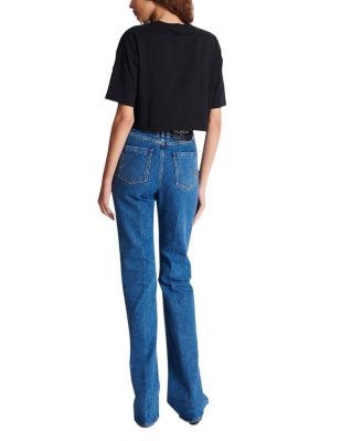 Boxy Cropped T-Shirt with Print