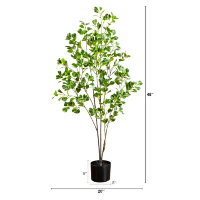 4' Artificial Heart Shaped Ficus Leaf Tree